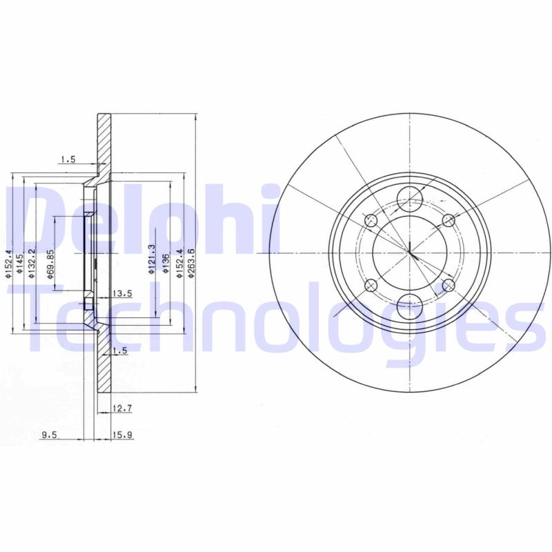 2x DELPHI Bremsscheibe