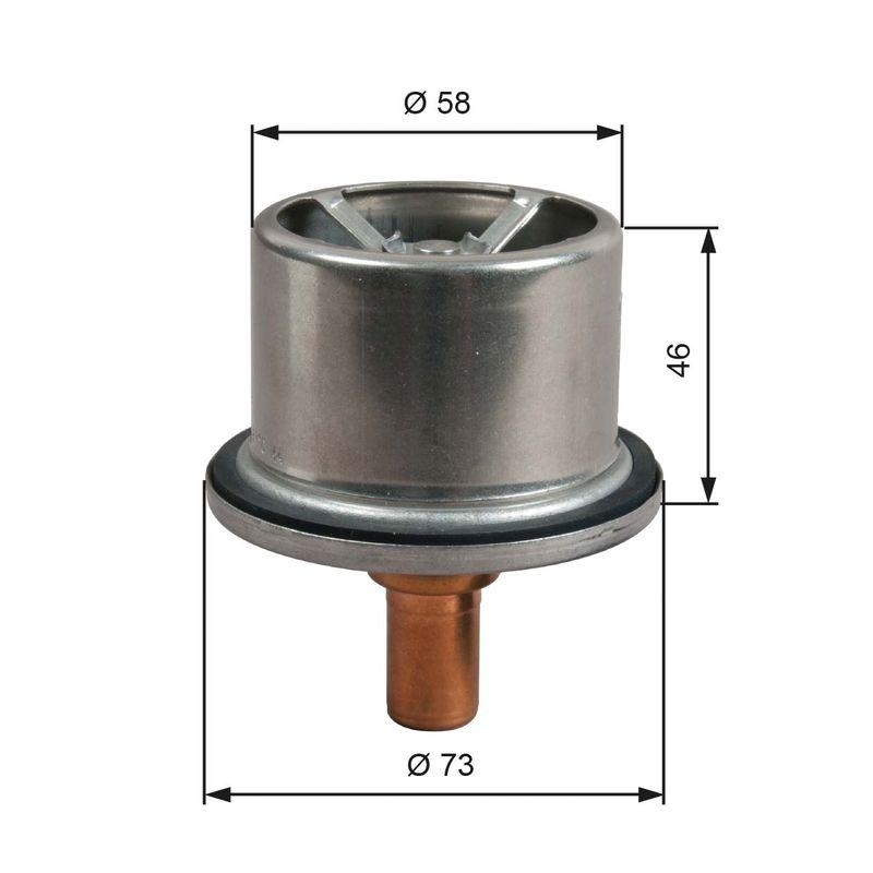 GATES Thermostat für Kühlmittel / Kühlerthermostat TH51287G1