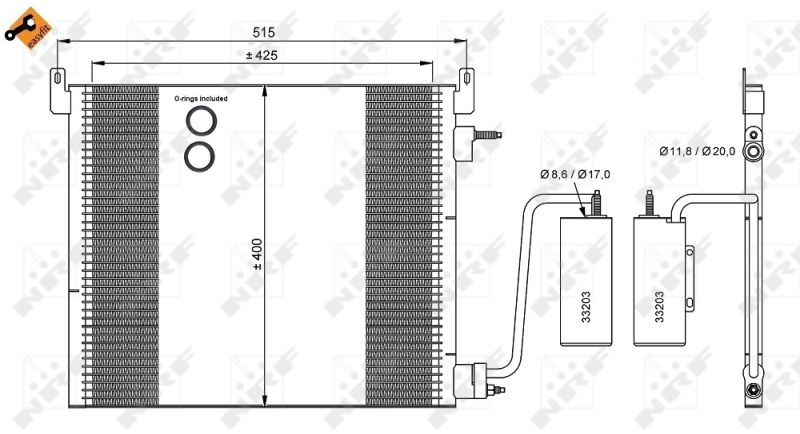NRF Condenser, air conditioning EASY FIT
