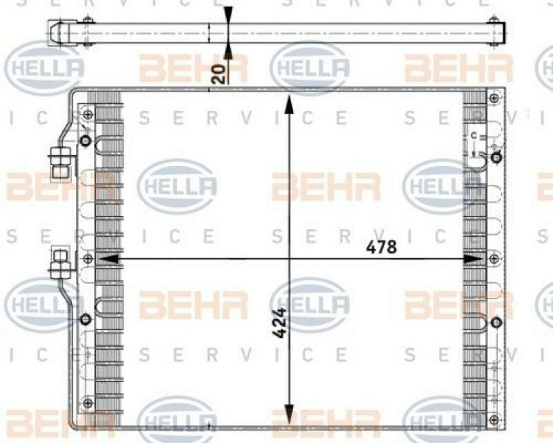 HELLA Condenser, air conditioning