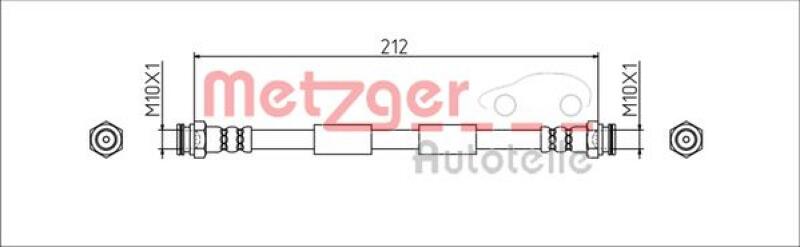 METZGER Bremsschlauch 4111807