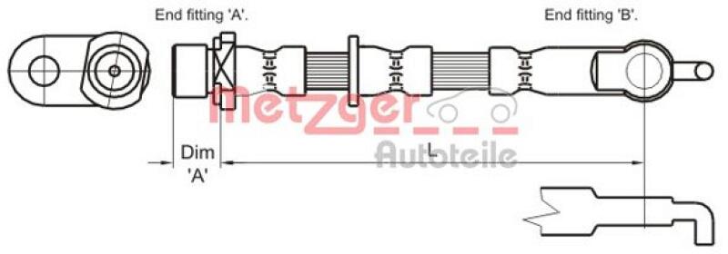 METZGER Bremsschlauch 4110007