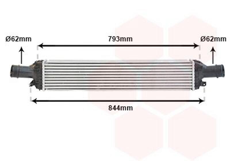 VAN WEZEL Intercooler, charger