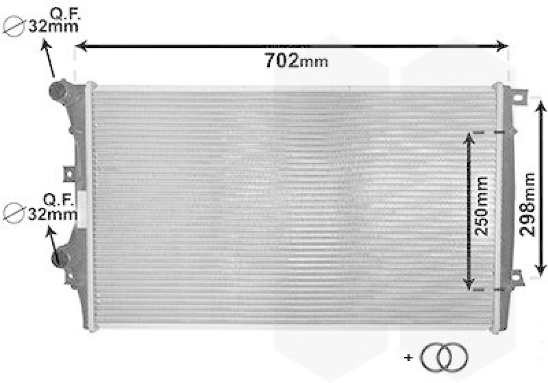 VAN WEZEL Kühler, Motorkühlung *** IR PLUS ***