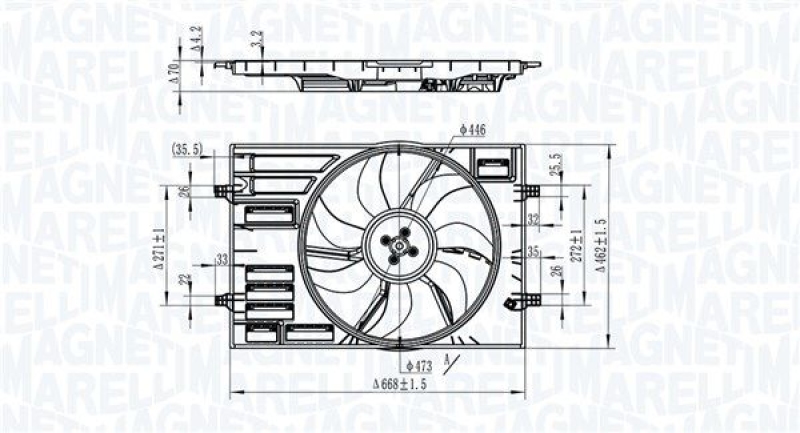 MAGNETI MARELLI Fan, engine cooling