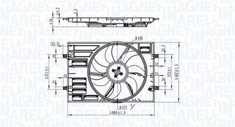 MAGNETI MARELLI Lüfter, Motorkühlung