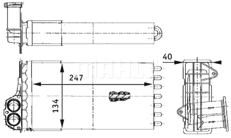 MAHLE W&auml;rmetauscher, Innenraumheizung BEHR *** PREMIUM LINE *** AH 88 000P