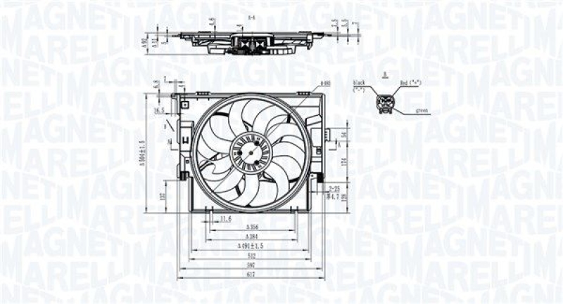 MAGNETI MARELLI Lüfter, Motorkühlung