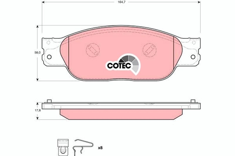 TRW Brake Pad Set, disc brake COTEC