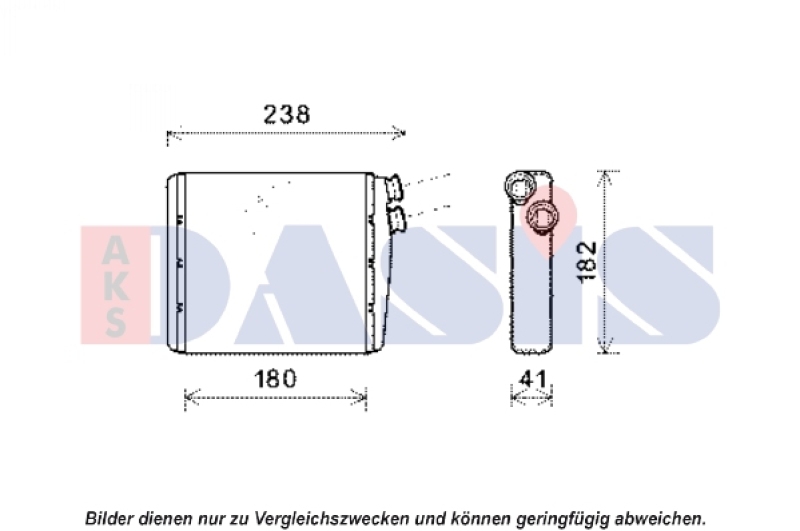 AKS DASIS Wärmetauscher, Innenraumheizung