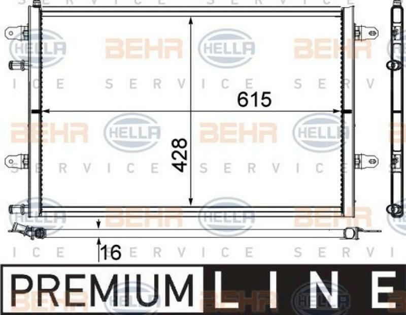 HELLA Low Temperature Cooler, intercooler BEHR HELLA SERVICE *** PREMIUM LINE...