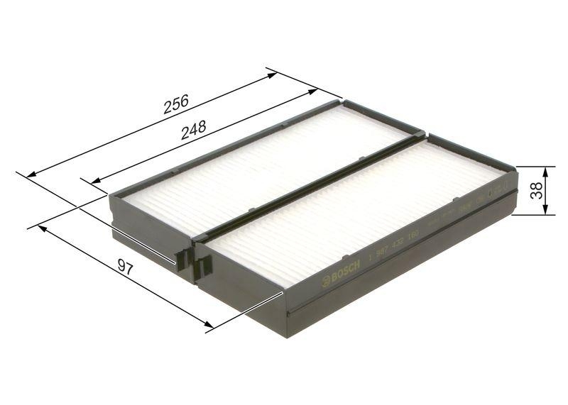 BOSCH Filter, Innenraumluft 1 987 432 160