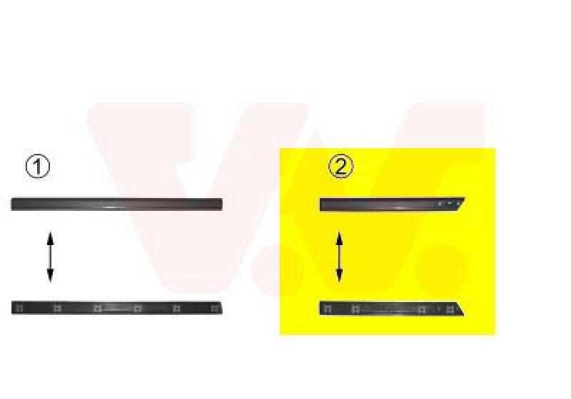 VAN WEZEL Trim/Protective Strip, door