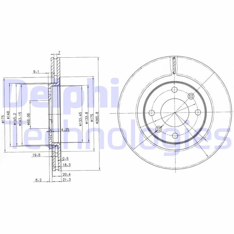 2x DELPHI Bremsscheibe