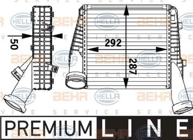 HELLA Intercooler, charger BEHR HELLA SERVICE *** PREMIUM LINE ***