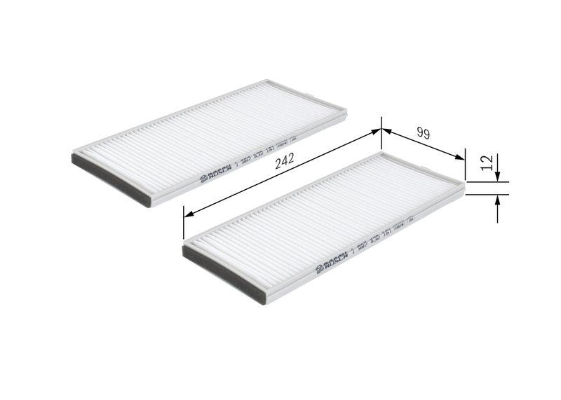 BOSCH Filter, Innenraumluft 1 987 432 161