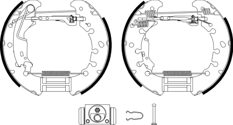 HELLA Brake Shoe Set Shoe Kit Pro