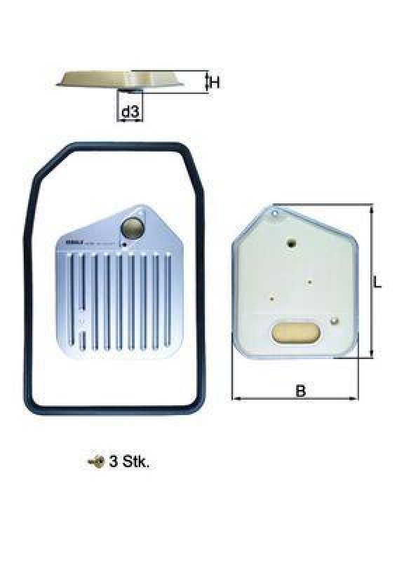 KNECHT Hydraulic Filter, automatic transmission