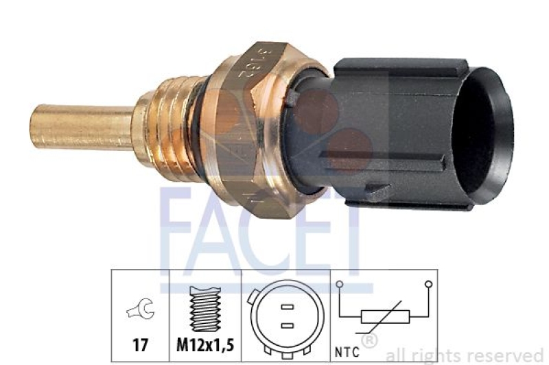 FACET Sensor, Kühlmitteltemperatur Made in Italy - OE Equivalent