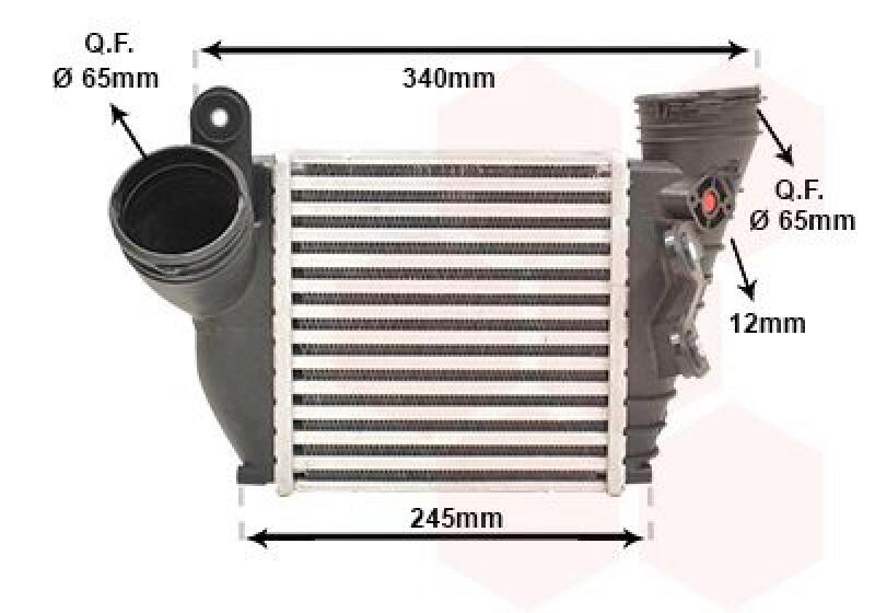 VAN WEZEL Intercooler, charger *** IR PLUS ***