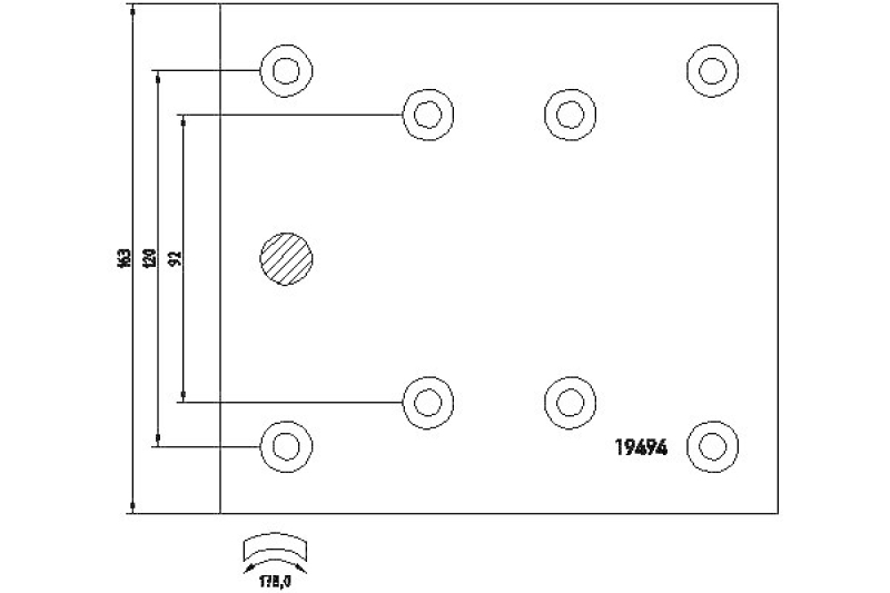 TEXTAR Brake Lining Kit, drum brake