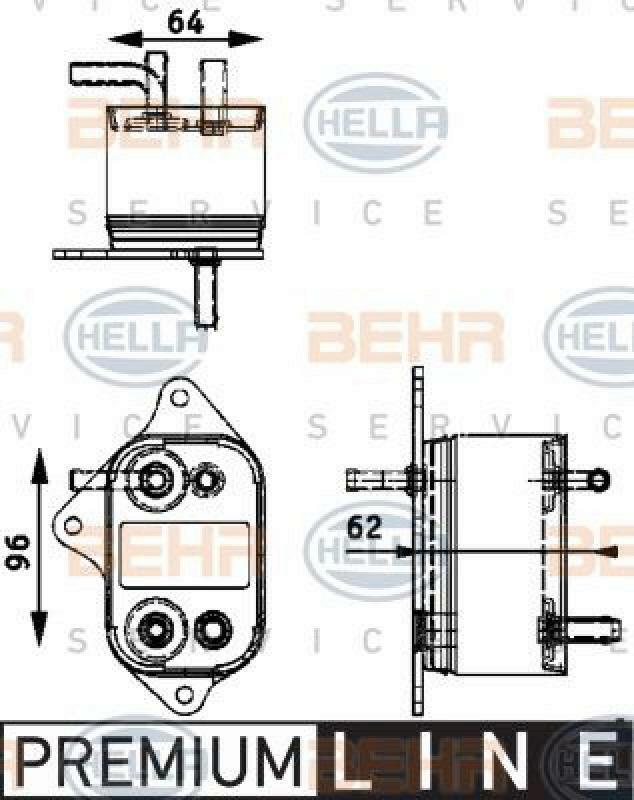 HELLA Fuel Radiator BEHR HELLA SERVICE *** PREMIUM LINE ***