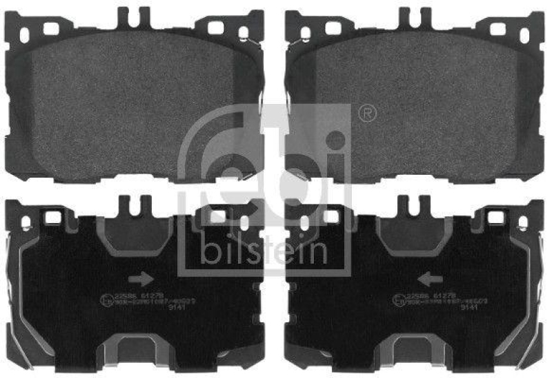 FEBI BILSTEIN Bremsbelagsatz, Scheibenbremse 116428
