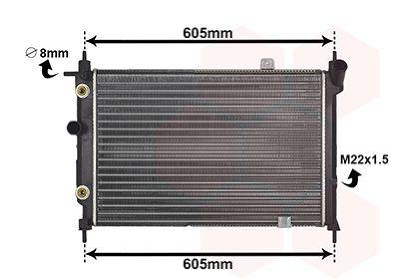 VAN WEZEL Radiator, engine cooling