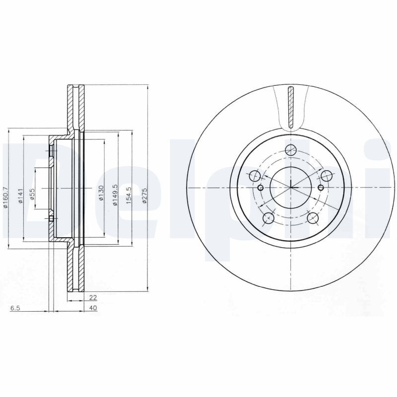 2x DELPHI Bremsscheibe