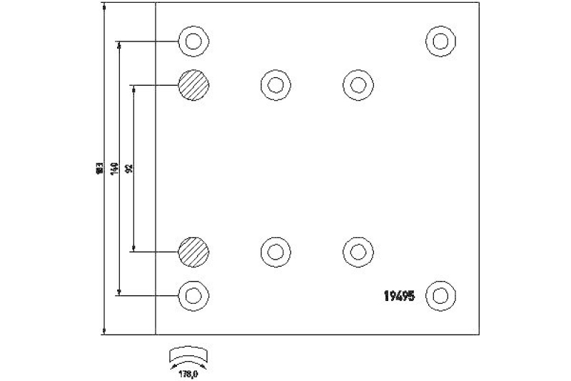 TEXTAR Brake Lining Kit, drum brake