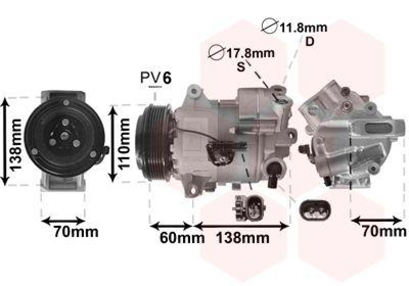 VAN WEZEL Kompressor, Klimaanlage