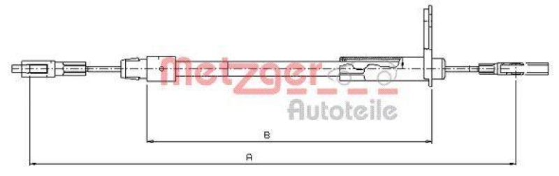 METZGER Seilzug, Feststellbremse 109442