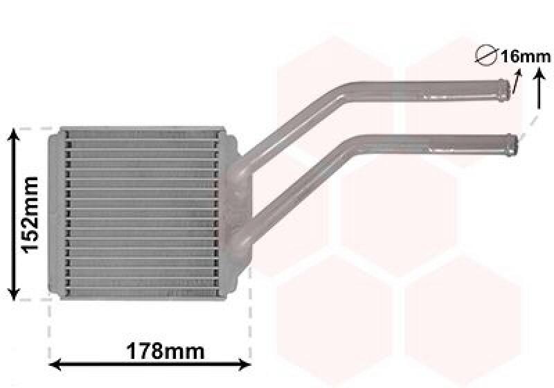 VAN WEZEL Heat Exchanger, interior heating