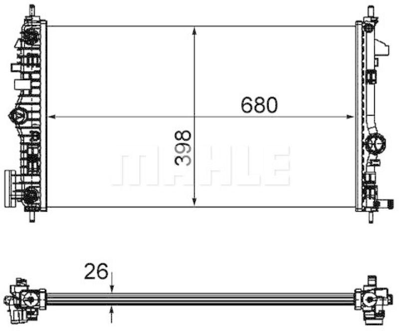 MAHLE Radiator, engine cooling BEHR *** PREMIUM LINE ***