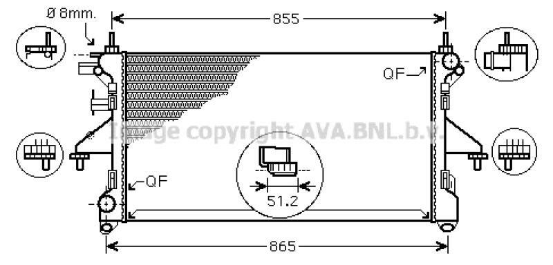 AVA QUALITY COOLING Kühler Motorkühlung Wasserkühler