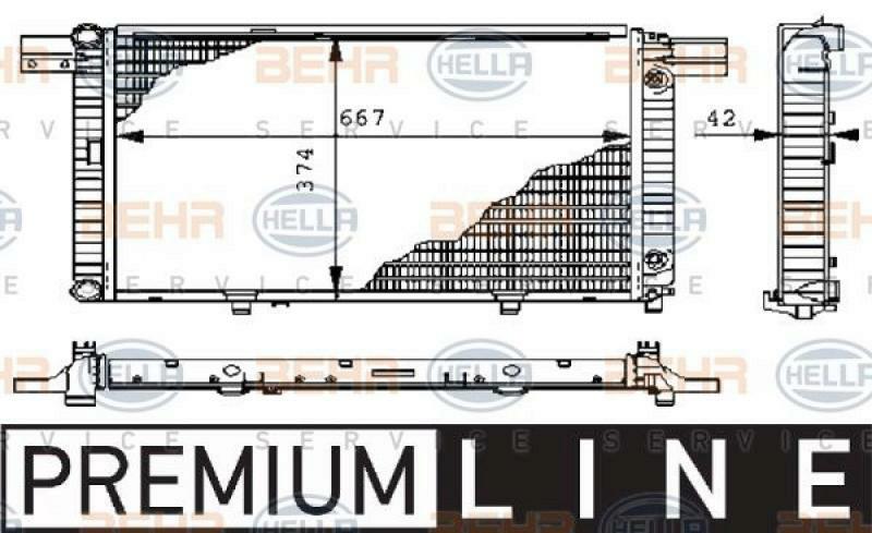 HELLA Kühler, Motorkühlung BEHR HELLA SERVICE *** PREMIUM LINE ***