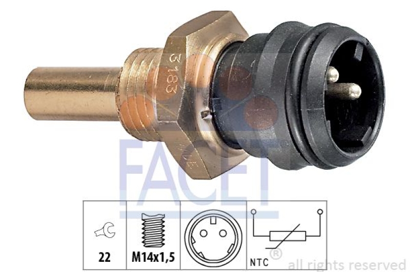 FACET Sensor, coolant temperature Made in Italy - OE Equivalent