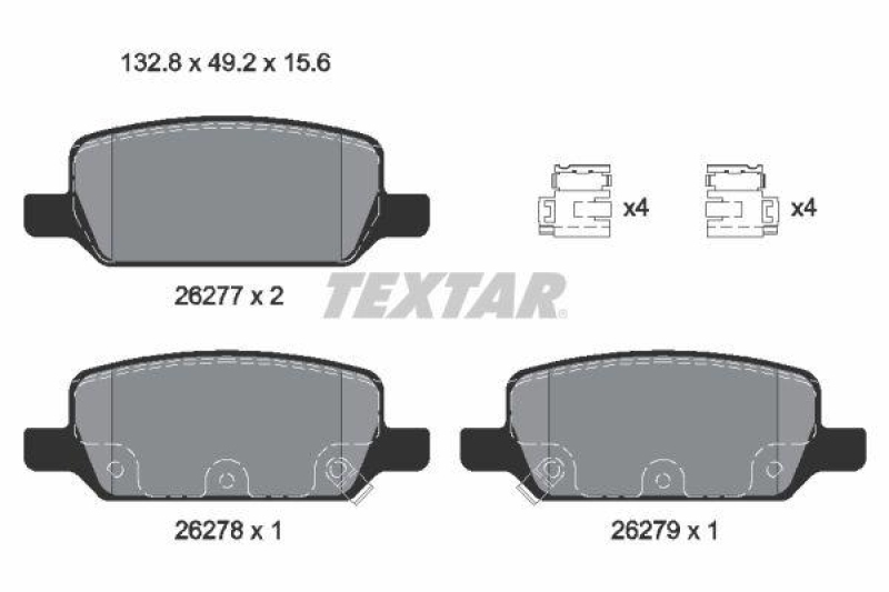 TEXTAR Bremsbelagsatz, Scheibenbremse Q+
