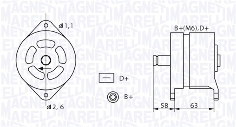MAGNETI MARELLI Generator 63320049010