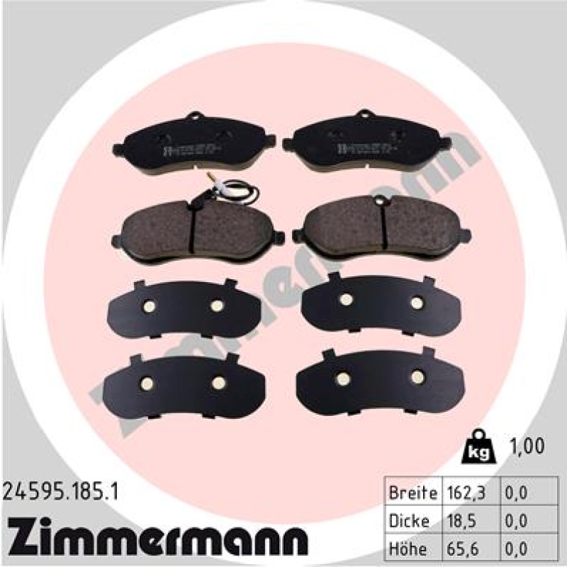 ZIMMERMANN Bremsbelagsatz, Scheibenbremse