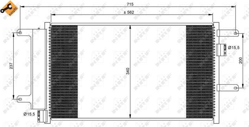 NRF Condenser, air conditioning EASY FIT