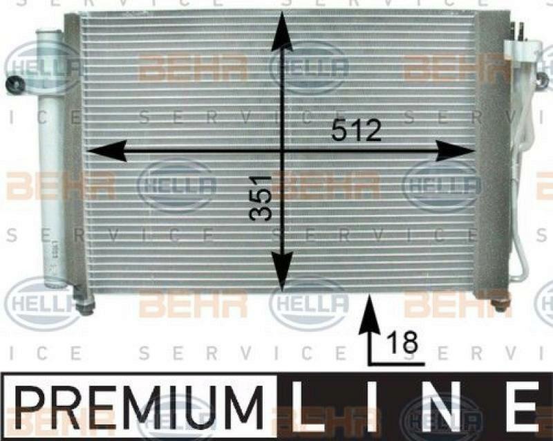 HELLA Condenser, air conditioning BEHR HELLA SERVICE *** PREMIUM LINE ***