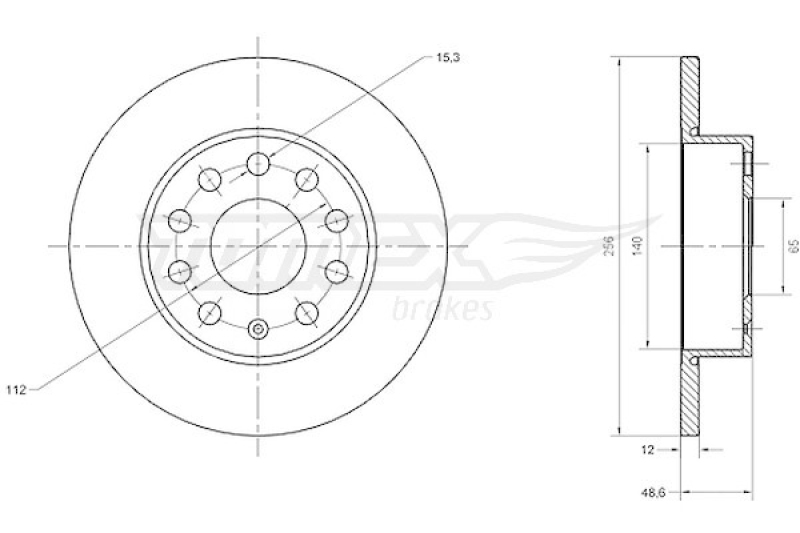 2x TOMEX Brakes Bremsscheibe