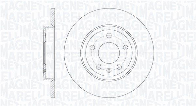 2x MAGNETI MARELLI Bremsscheibe 361302040721