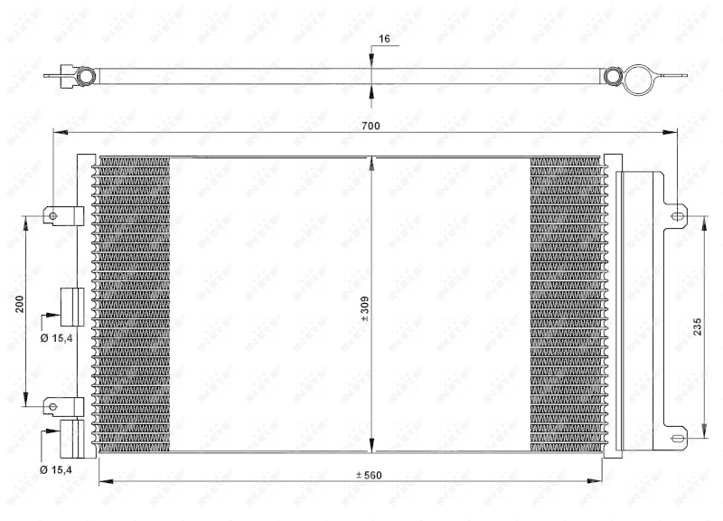 NRF Kondensator, Klimaanlage EASY FIT 35752
