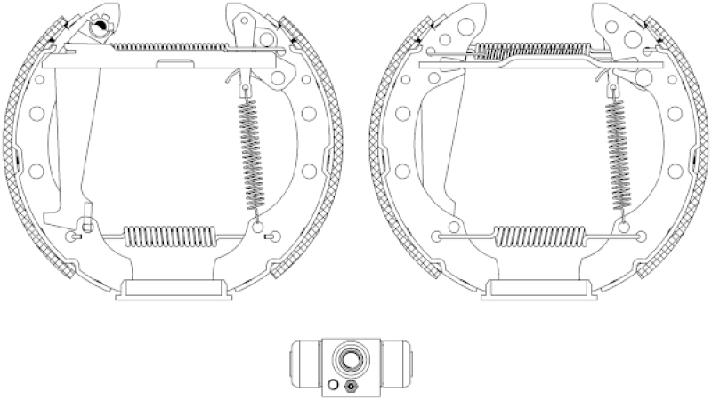 HELLA Brake Shoe Set Shoe Kit Pro