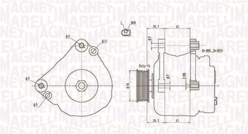 MAGNETI MARELLI Generator 63731818010
