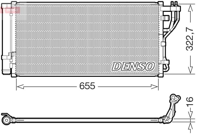 DENSO Kondensator, Klimaanlage DCN43011