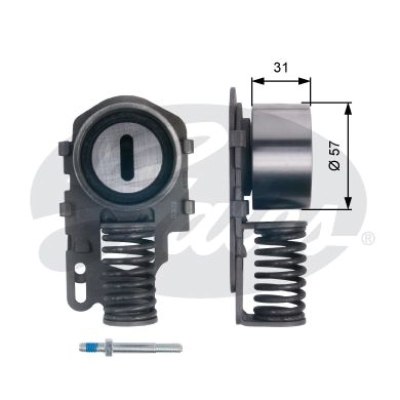 GATES Tensioner Pulley, timing belt PowerGrip®