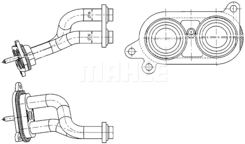 MAHLE Rohrleitung, Wärmetauscher BEHR *** PREMIUM LINE ***